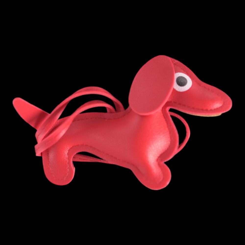 Dachshund Bag Charm Keychain Faux Leather Dog Mom Y2K Cottagecore Red NWT - Picture 5 of 11